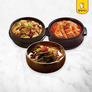 육개장 2팩+된장찌개 2팩+김치찌개 2팩