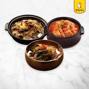 육개장 2팩+뚝배기불고기 2팩+김치찌개 2팩