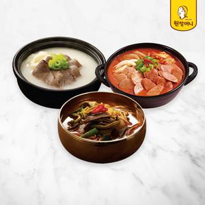 명품육개장 600g x 2팩 + 명품설렁탕 600g x 2팩 + 부대찌개 500g x 2팩