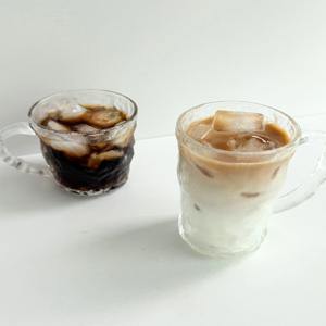 홈카페 포그 유리 머그컵 손잡이 감성 아이스 커피잔 라떼 물컵 (2 size)
