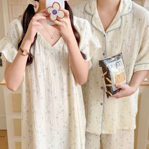 요루면 덩굴 커플잠옷 원피스잠옷 파자마 홈웨어