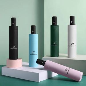 자동 양산 UV 차단 3단 암막 미니 우산 자외선 양우산