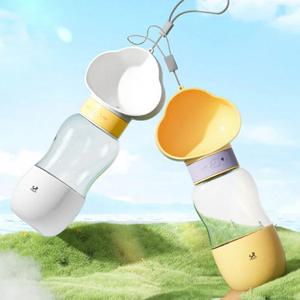 반려동물 휴대용 물병 2in1 멀티 급수기 급식기 반려동물 외출 산책 물통 급수물병