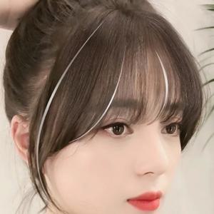 앞머리가발 여신앞머리 자연스러운 부분가발 시스루뱅 똑딱이피스