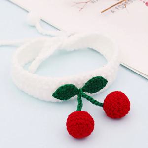 뜨개 케이프 체리 반려동물 용품 pet 강아지 고양이 니트스카프 체리 패션아이템