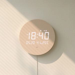 풀문 오로라 360 LED 시계 온습도 달력 무소음 벽시계 탁상시계 백라이트 무드등