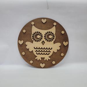 복 부엉이 국내 핸드메이드 인테리어 무소음 벽시계
