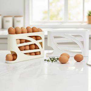 소프트 롤링 슬라이드 냉장고 계란보관함 (2color)
