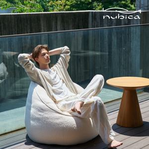 누비카 프리미엄 부클 빈백 1인소파 크림클라우드(Cream Cloud)