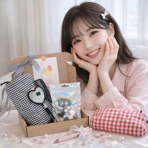 특별한 생일 선물 4종 올인원 볼펜 거울 빗 파우치 꾸미기 세트 볼꾸 키트 펜꾸 펜 DIY