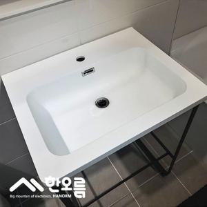 레진 아크릴 인조대리석 직사각 언더볼 세면대 A-3414-1