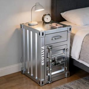 [해외] 컨테이너 감성 철제 미니 수납장 인더스트리얼 컬러 스토리지 캐비닛