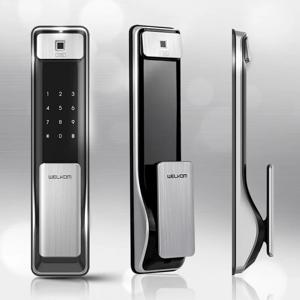 WSP-2500B 지문인식 /푸시풀 도어락 (자가설치)