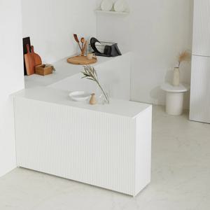 노아 템바보드 화이트 아일랜드식탁 심플 홈바테이블 1200X450 size