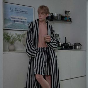 패턴 수피마 바스 로브 5color