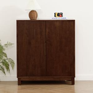 캐비닛 원목 다크브라운 키높은 수납장 900