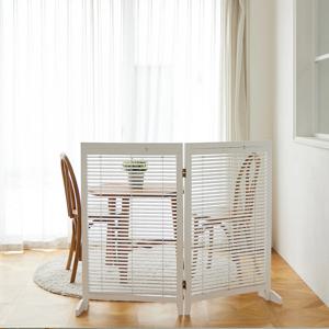 [리퍼]원목 블라인드 1000 2단 파티션 2color