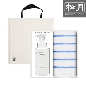 엣지 170g 30수 세면타올 1매 + 생활공작소 핸드워시500ml 선물세트 답례품