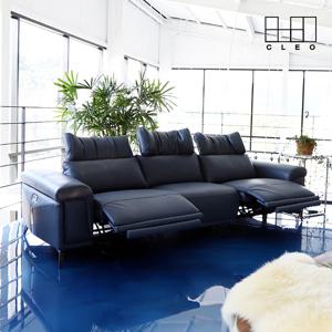 [리퍼]천연가죽 듀얼리클라이너 헤드레스트 기능성소파 CL317