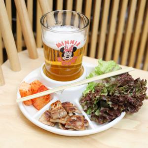 2개세트 바베큐 접시 4칸 나눔트레이 안주 캠핑 혼맥 간식 다이어트 접시