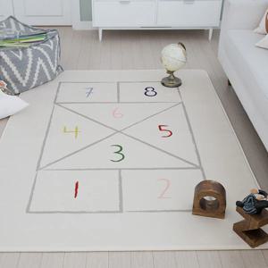 [리퍼] 사방치기 극세사 러그 (메모리폼형) - 3colors