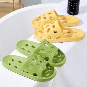 귀여운 치즈 욕실화 발등 낮은 문에 안걸리는 미끄럼방지 슬리퍼 가벼운 물빠짐 감성 실내화