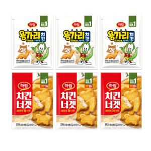 하림 용가리치킨 300gX3봉+치킨너겟 300gX3봉 (총 1.8kg)