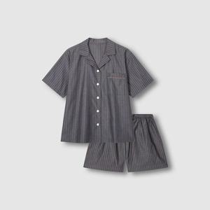 여 스트라이프 3부 파자마 세트 (4 sizes)(2 colors)