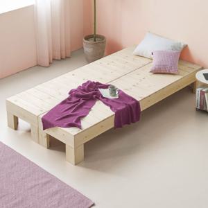 100% 국내제작 원목 침대프레임 평상형 무헤드 싱글 맞춤제작 쉬운 diy 조립