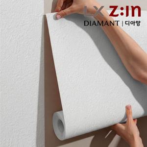 디아망 PR002-10 회벽 퓨어화이트 풀바른벽지 셀프도배 붙이는 벽지 두꺼운 실크벽지