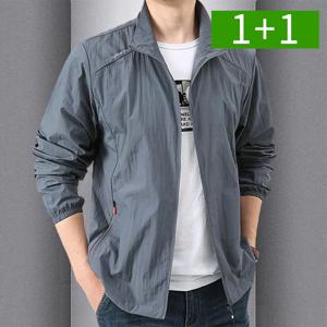 1+1 경량 바람막이 점퍼 남성 자켓 방수 방풍 등산 골프 남자 빅사이즈자켓