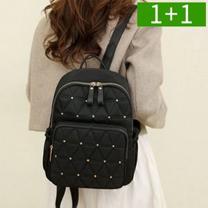 1+1 나일론 백팩 여성 배낭 경량 퀼팅 여행 백팩가방