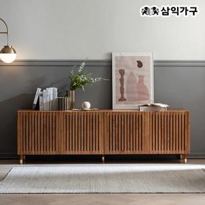 파비오 와이드 원목 수납장 사이드보드 높은 거실장