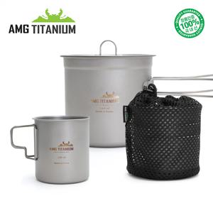 코펠(1L/케이스포함) 싱글컵 320ML SET 캠핑용품 백패킹 100%티타늄 국내생산