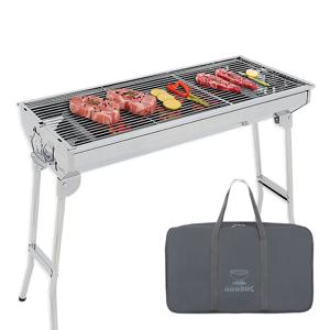 포터블 접이식 스텐 바베큐그릴 XL + 전용가방 SET 숯불 직화 화로 펜션 업소 캠핑용