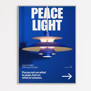 크리스천, Peace Light 미드센추리 조명 인테리어 포스터