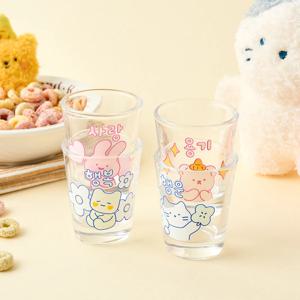 캣 버터군 스크래빗 시럽베어 변온 유리 소주잔 4P SET