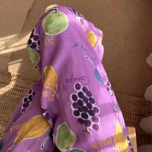 잠옷 긴바지 순면 퍼플 그레이프 이중거즈 사계절 홈웨어 1color