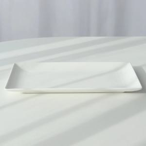 본차이나 소람 백지 화이트 그릇 낱개 식기 직사각접시 1p