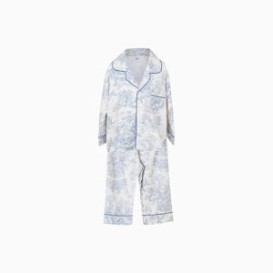 아동 베르사유 모달코튼 긴소매 카라 투피스 잠옷