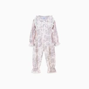 여자아동 베르사유 모달코튼 긴소매 라운드넥 투피스 잠옷