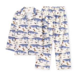 (신세계의정부점)[오르시떼]남성 G026 무민스키랜드 긴소매 파자마 세트