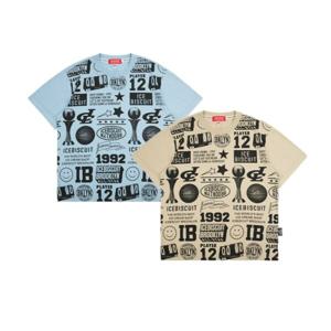 (신세계타임스퀘어점패션관)아이스비스킷 [주니어]올스타블랙프린트티셔츠 IB42TR519