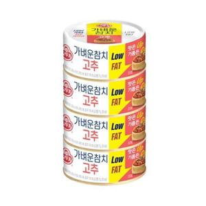 (신세계의정부점)오뚜기 가벼운 참치 고추135gx4(1개)