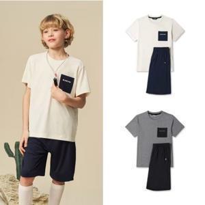 블랙야크키즈 26신상 뜨거운 여름을 시원하게~~폴리스판 소재 데일리 상하복세트 [기능성포켓반팔5부세트]