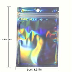 TEMU 100개, 재사용 가능한 방취 밀봉 백, 알루미늄 호일 백, 평면 정제 재사용 밀봉 백, 파티 선물, 식품 보관, 커피 설탕 캔디 알루미늄 호일 그립 밀봉 포장에 적합