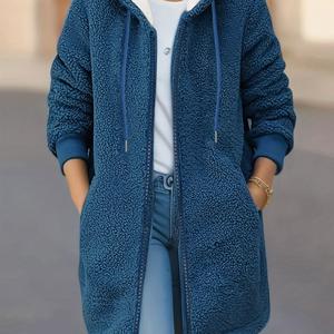 TEMU Gudi 발전 방향 패션 여성 의류 표준 코드 후드 플리스 캐주얼 재킷 코트 단색 패션 캐주얼 재킷 포켓 패션 재킷 따뜻한 패션 편안한 캐주얼 재킷 야외 패션 캐주얼 플리스 따뜻한 코트