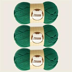 TEMU 4합사 50g 털실 3팩 세트. 옷, 담요, 코바늘 뜨개질, 토트백, 스웨터 뜨개질에 적합합니다.