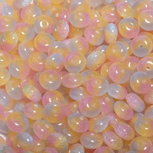 TEMU 50개입 컬러풀 플래시 레진 자격 구슬, 10X6mm 사이즈, 펜던트, 팔찌, 목걸이 제작에 완벽한 주얼리 제작 소재