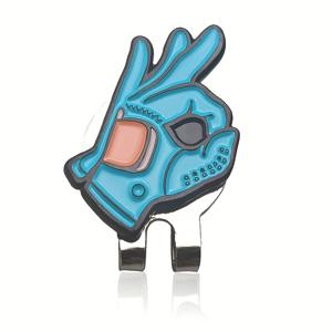 TEMU 컬러풀 OK 제스처 디자인 스테인리스 스틸 골프 모자 클립 - 안전한 볼 마커, 내구성 있고 가벼운 무게, 골퍼를 위한 이상적인 아버지의 날 선물, 블루 및 멀티컬러 옵션, 재미있는 디자인